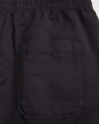 brushed nylon clean cargo shorts
