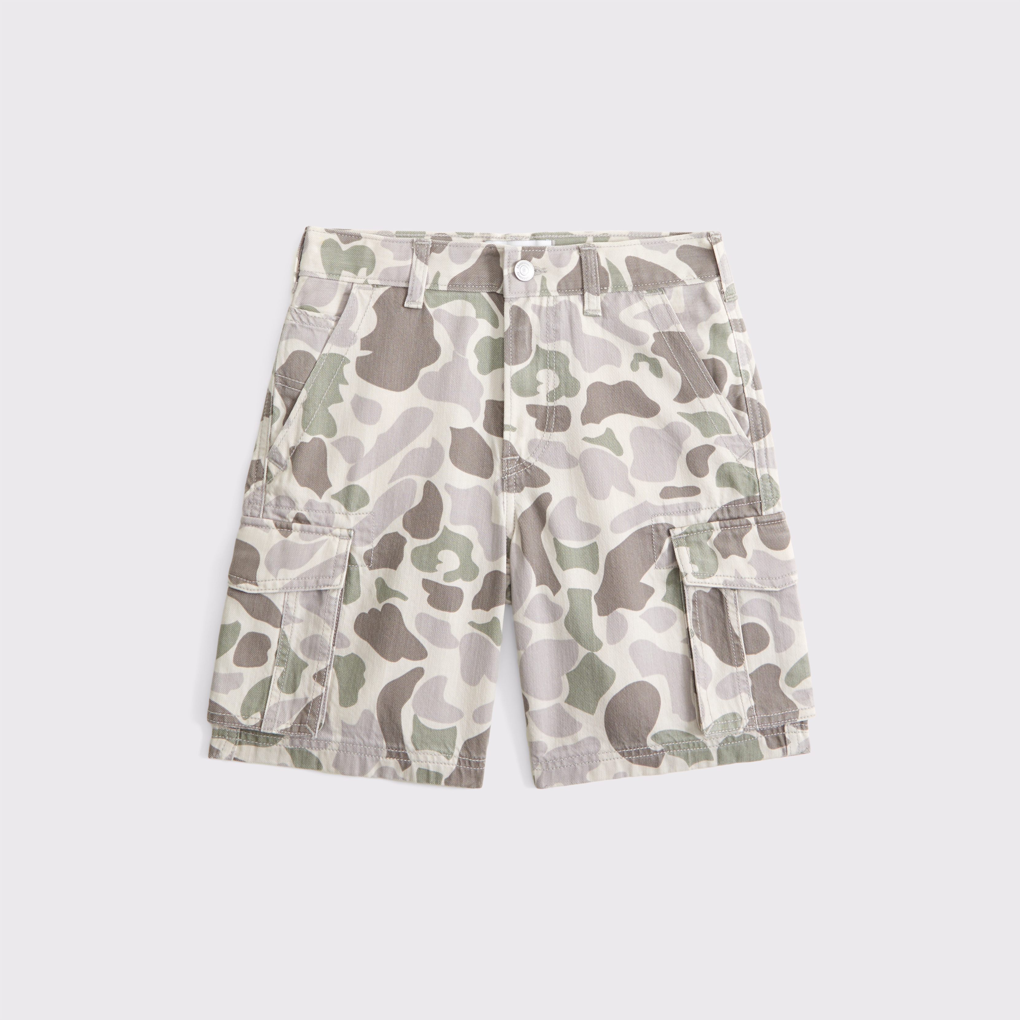Abercrombie & Fitch Kids' At-the-knee Cargo Jorts In Green