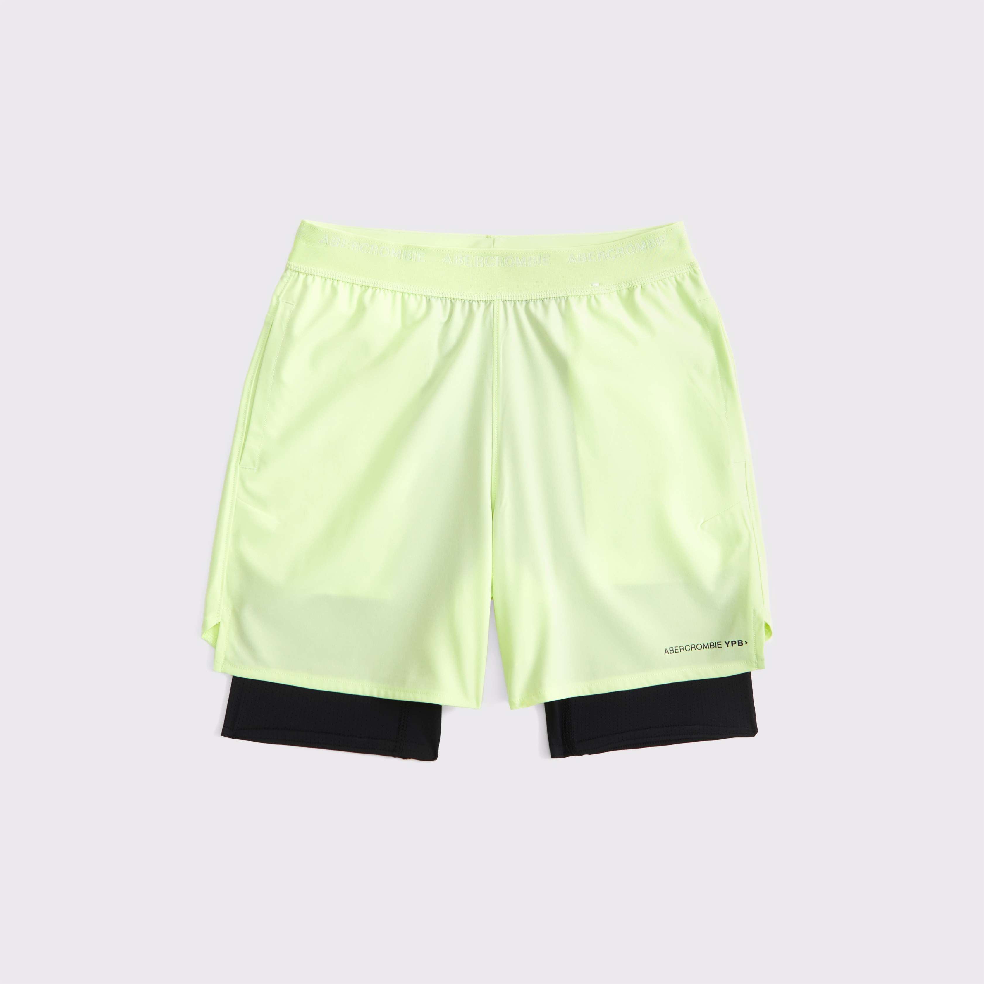 Abercrombie & Fitch Kids' Ypb Motiontek Twofer Shorts In Green
