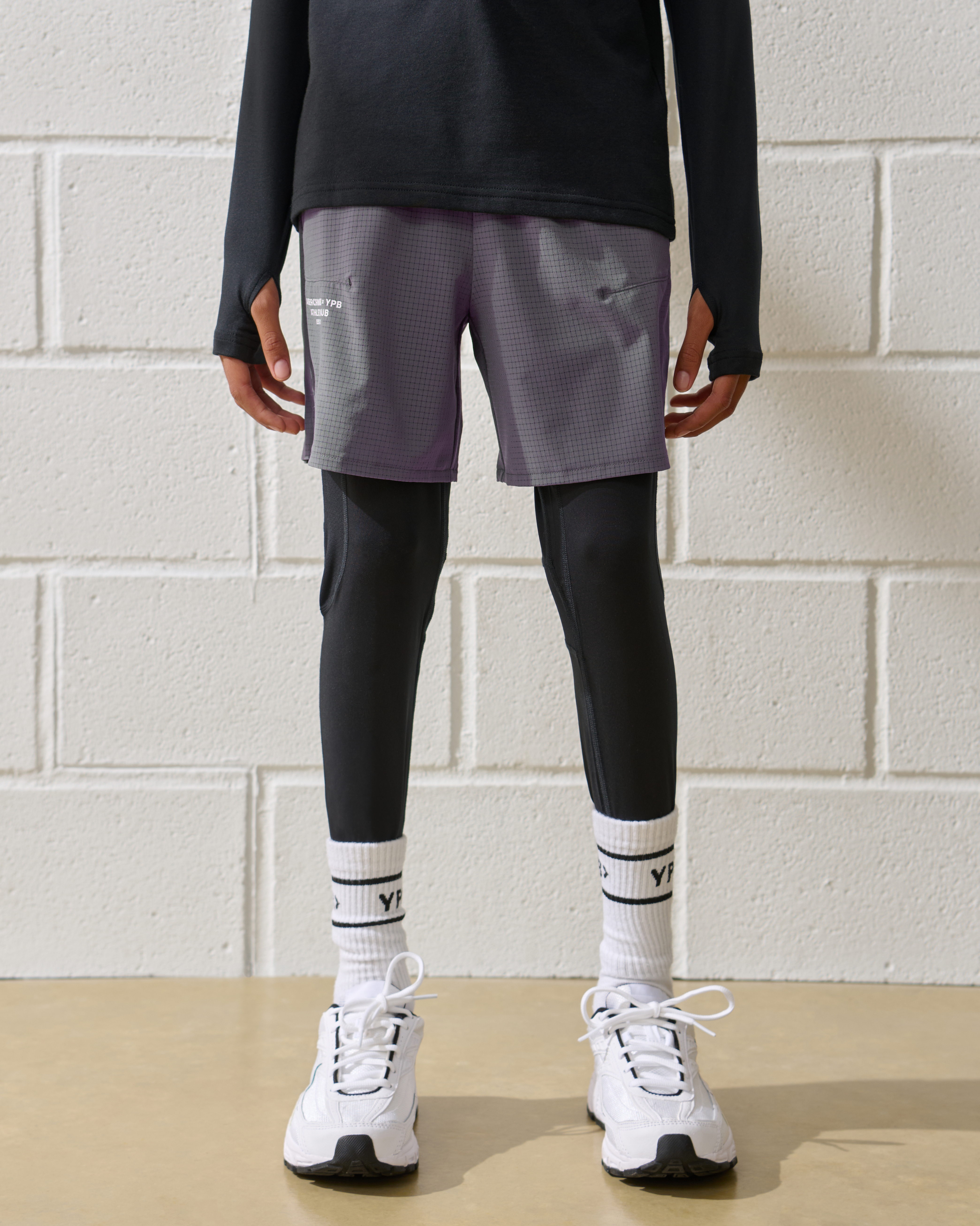 Abercrombie & Fitch Kids' Ypb Motionvent Training Shorts In Gray