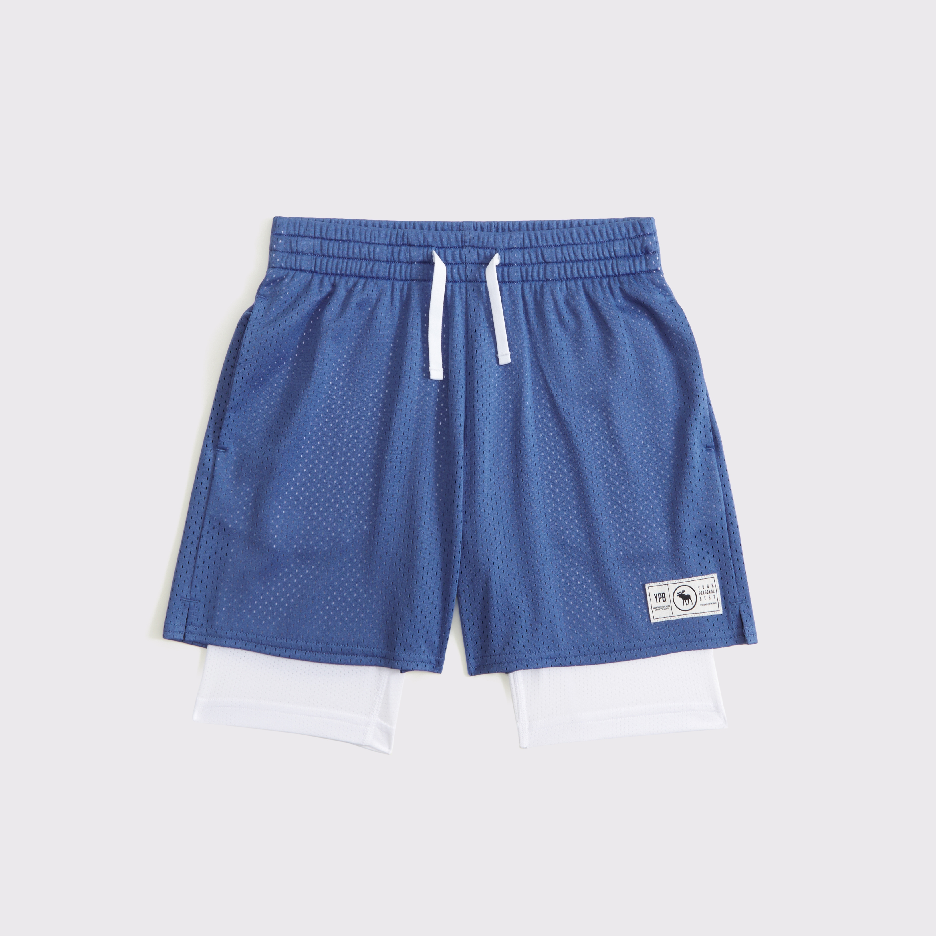 Abercrombie & Fitch Kids' Ypb Mesh Twofer Shorts In Blue