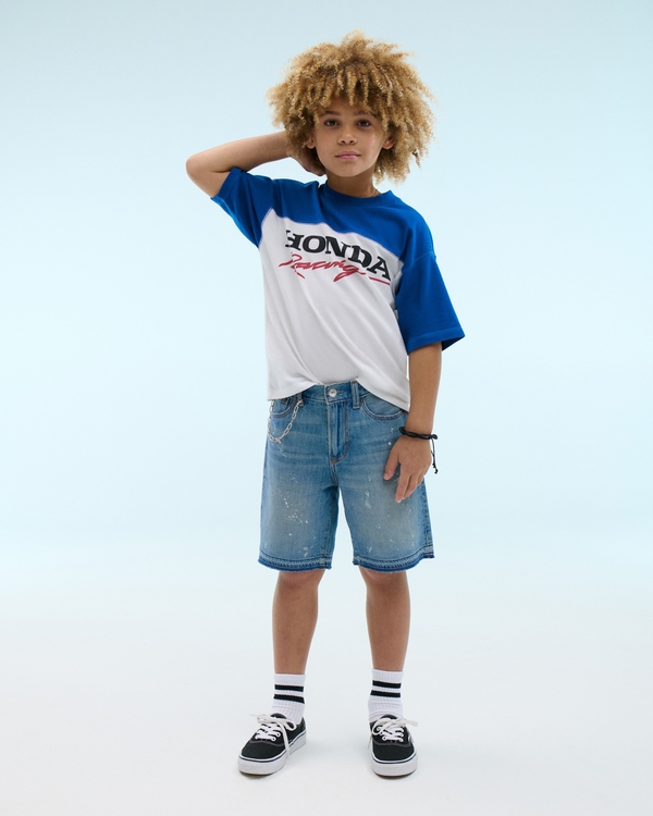 cargo jorts, Medium Wash view 1