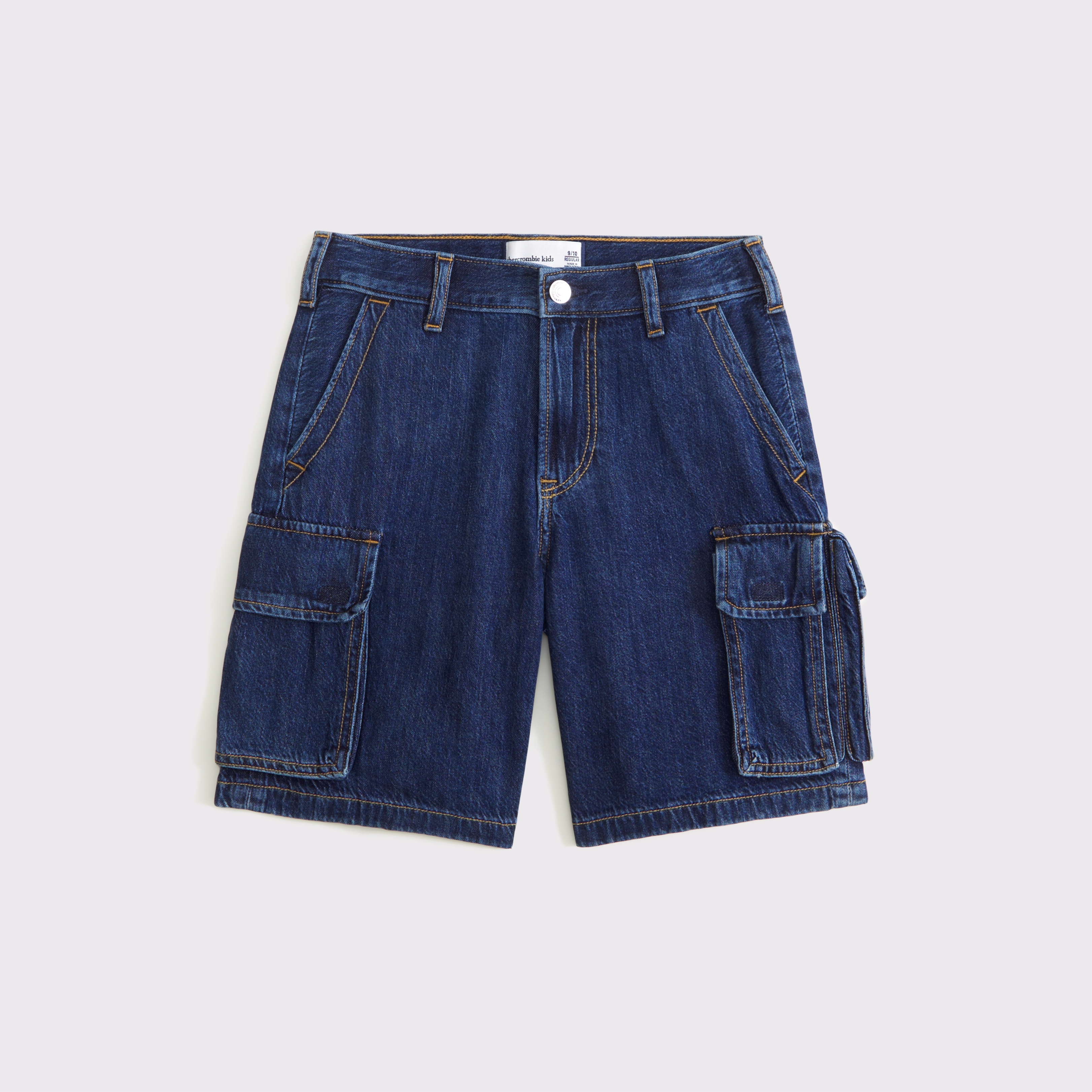 Abercrombie & Fitch Kids' At-the-knee Cargo Jorts In Blue