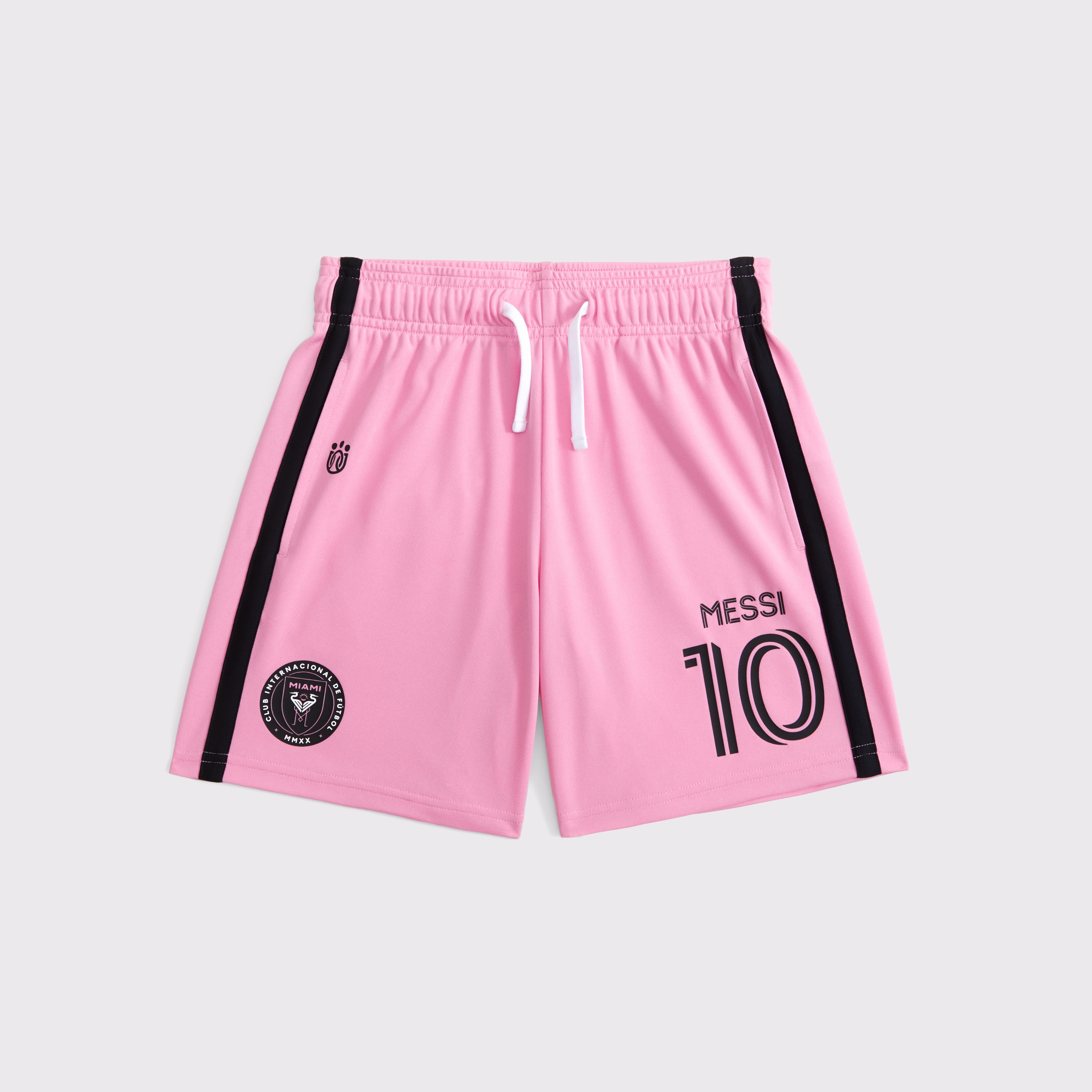 Abercrombie & Fitch Kids' Lionel Messi Synthetic Shorts In Pink