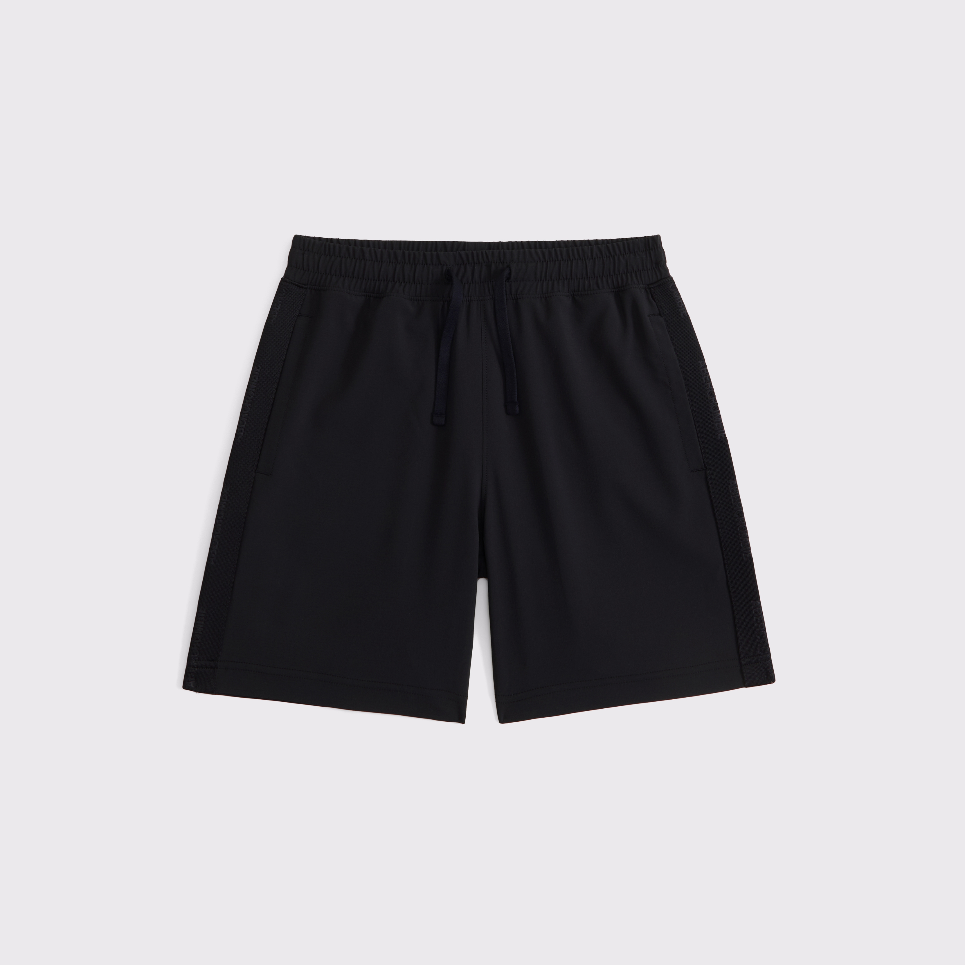Abercrombie & Fitch Kids' Ypb Logo Tape Shorts In Black