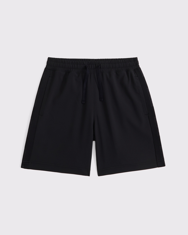 ypb logo tape shorts, Black view 1