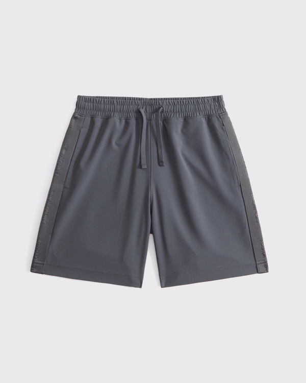 ypb logo tape shorts, Gray view 1