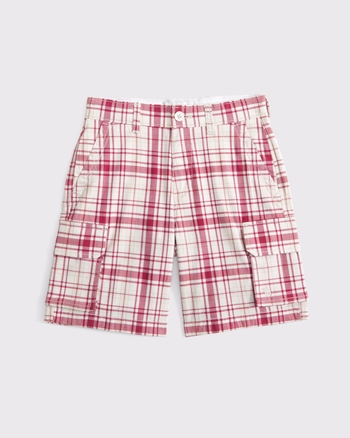Abercrombie & Fitch plaid cargo shorts