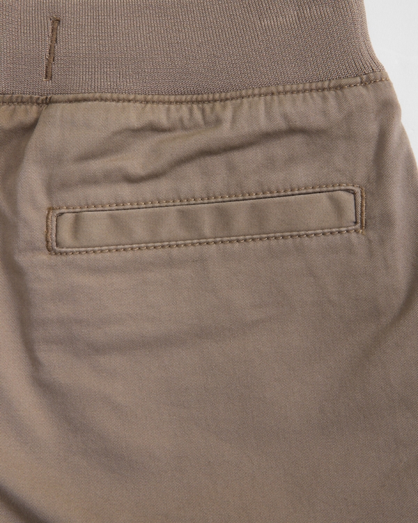 knit rib twill shorts, Dusty Beige view 2
