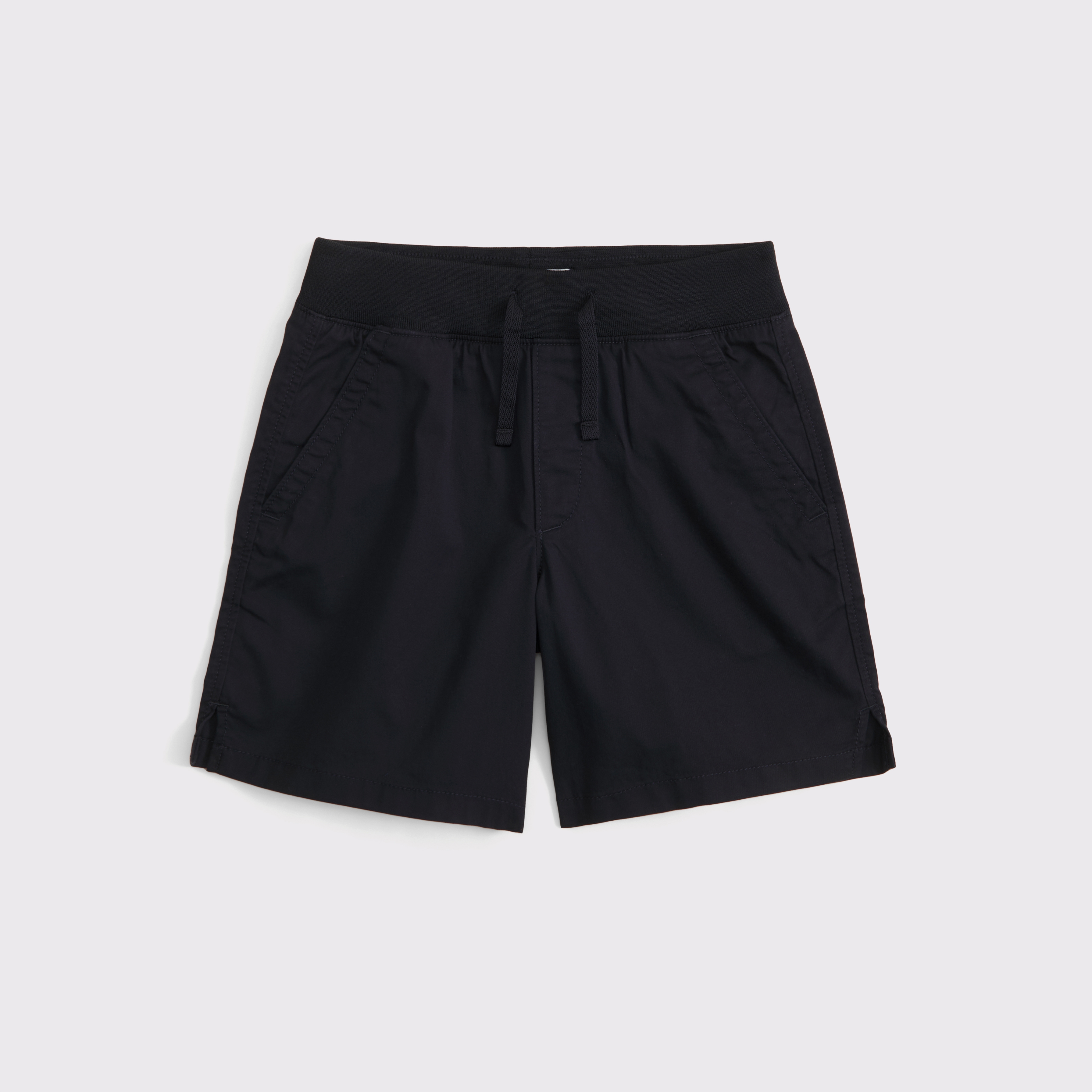 Abercrombie & Fitch Kids' Knit Rib Twill Shorts In Black