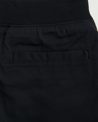 knit rib twill shorts