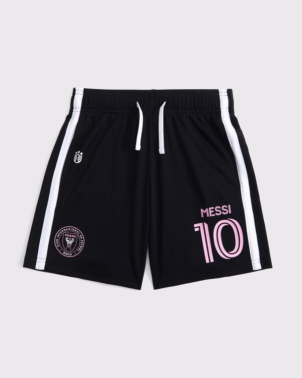 lionel messi synthetic shorts, Black view 2