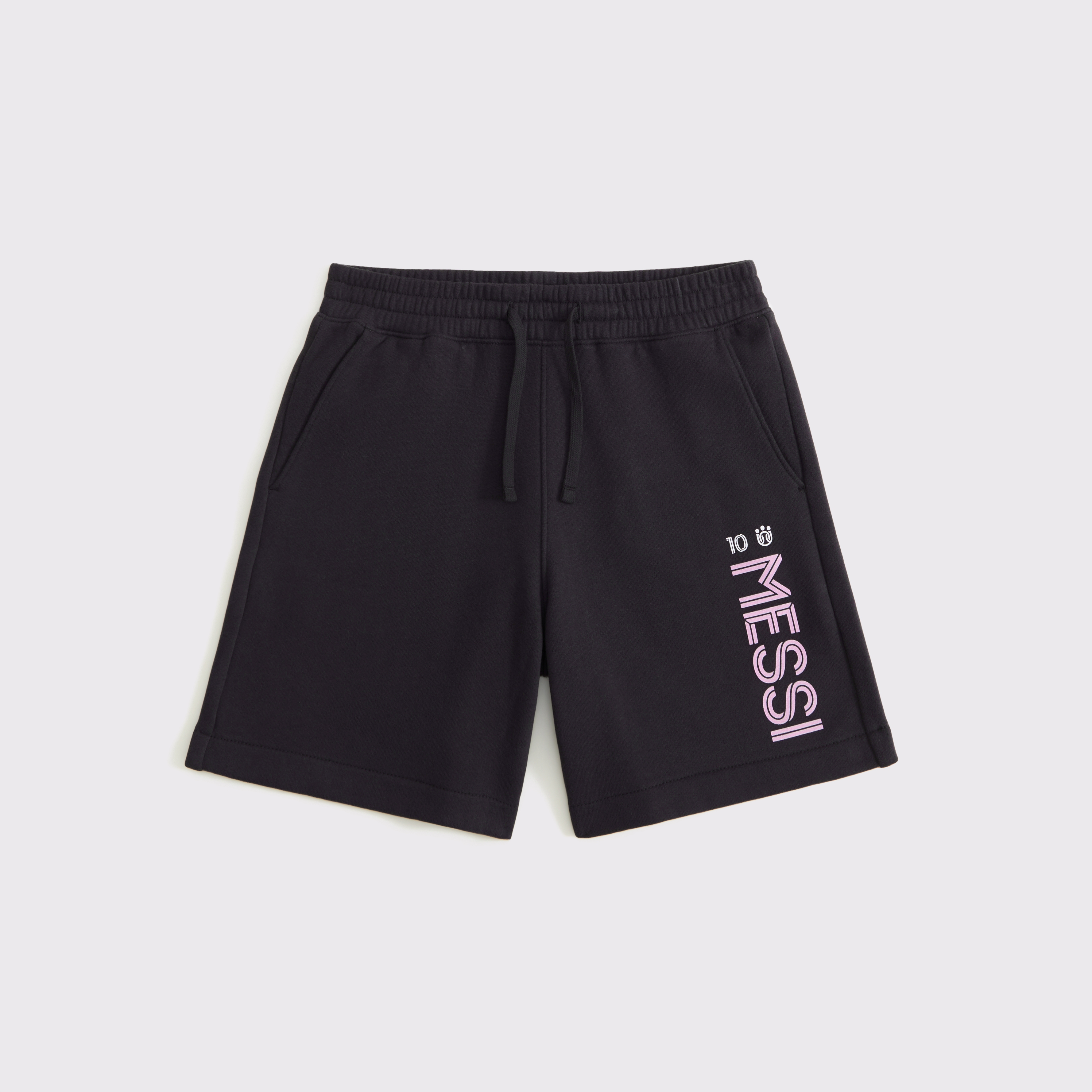 Abercrombie & Fitch Kids' Lionel Messi Graphic Shorts In Black