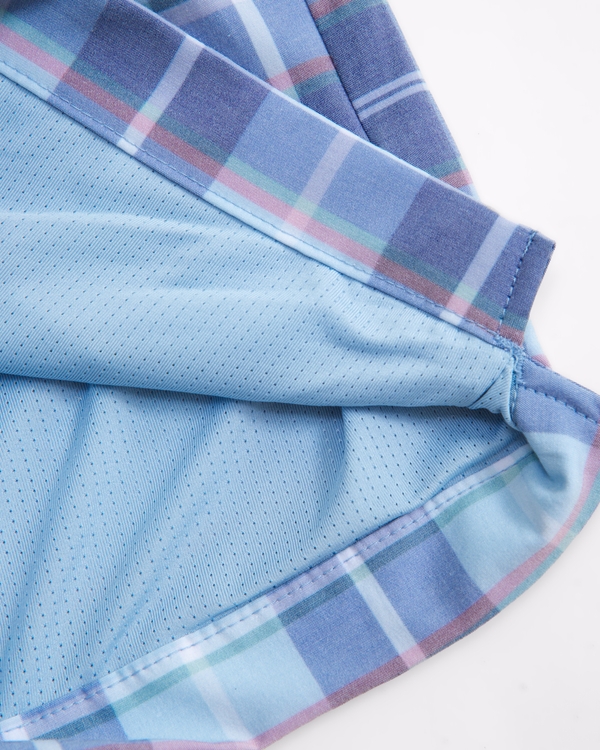 a&f hybrid shorts, Blue Plaid view 2