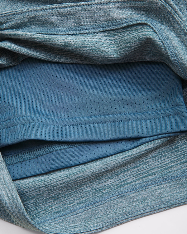ypb knit twofer shorts, Blue view 2