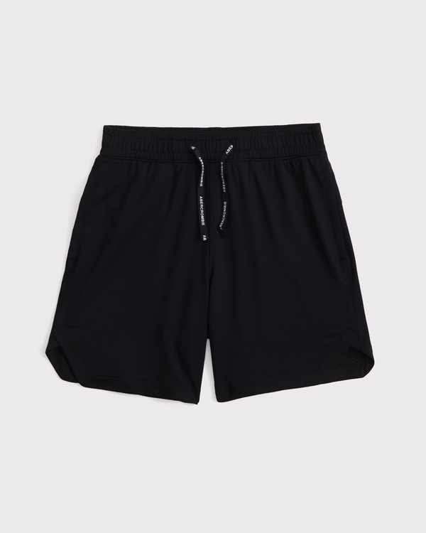 ypb knit twofer shorts, Black view 1