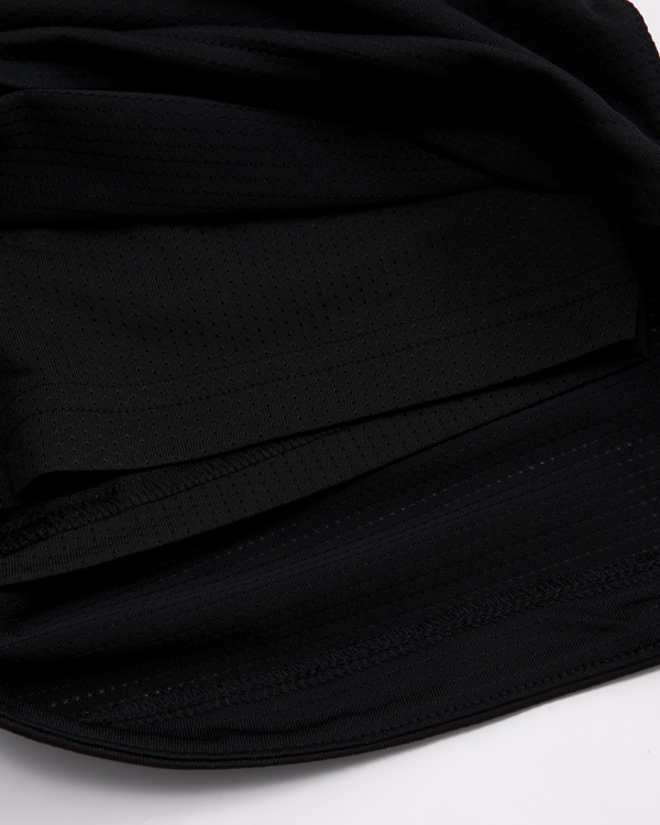 ypb knit twofer shorts, Black view 2