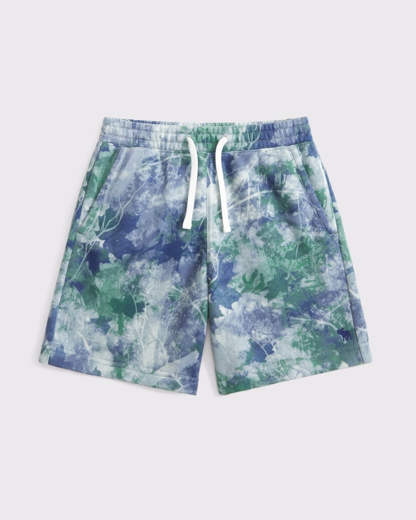 essential fleece icon shorts, Camo view 1