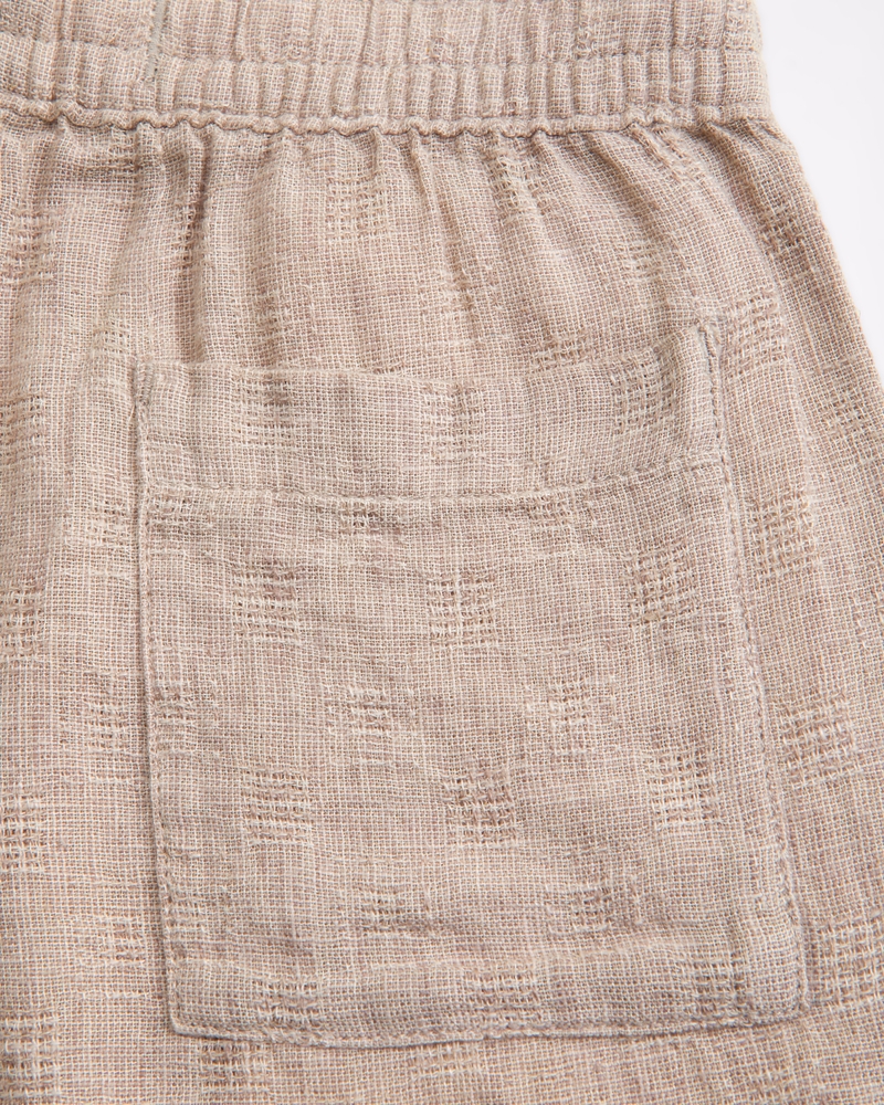 a&f linen-blend short-sleeve shirt & shorts set