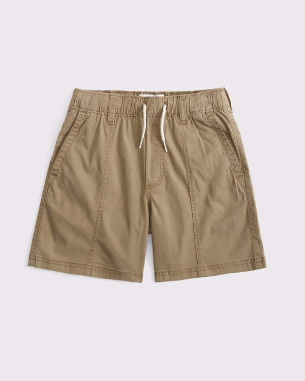 pull-on shorts, Khaki view 1