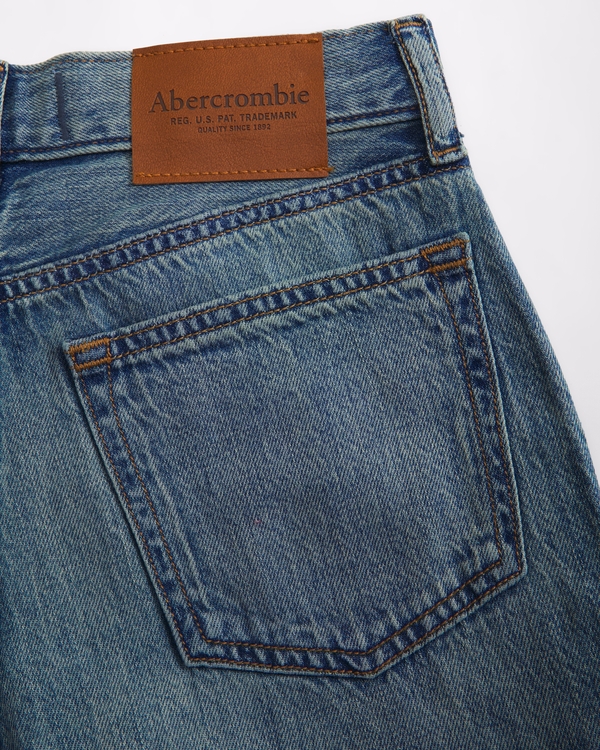 below-the-knee jorts, Medium Wash view 2