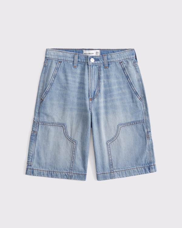 below-the-knee jorts, Light Wash view 1