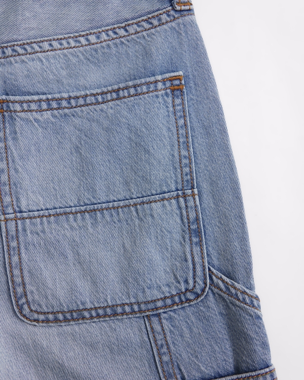 below-the-knee jorts, Light Wash view 2