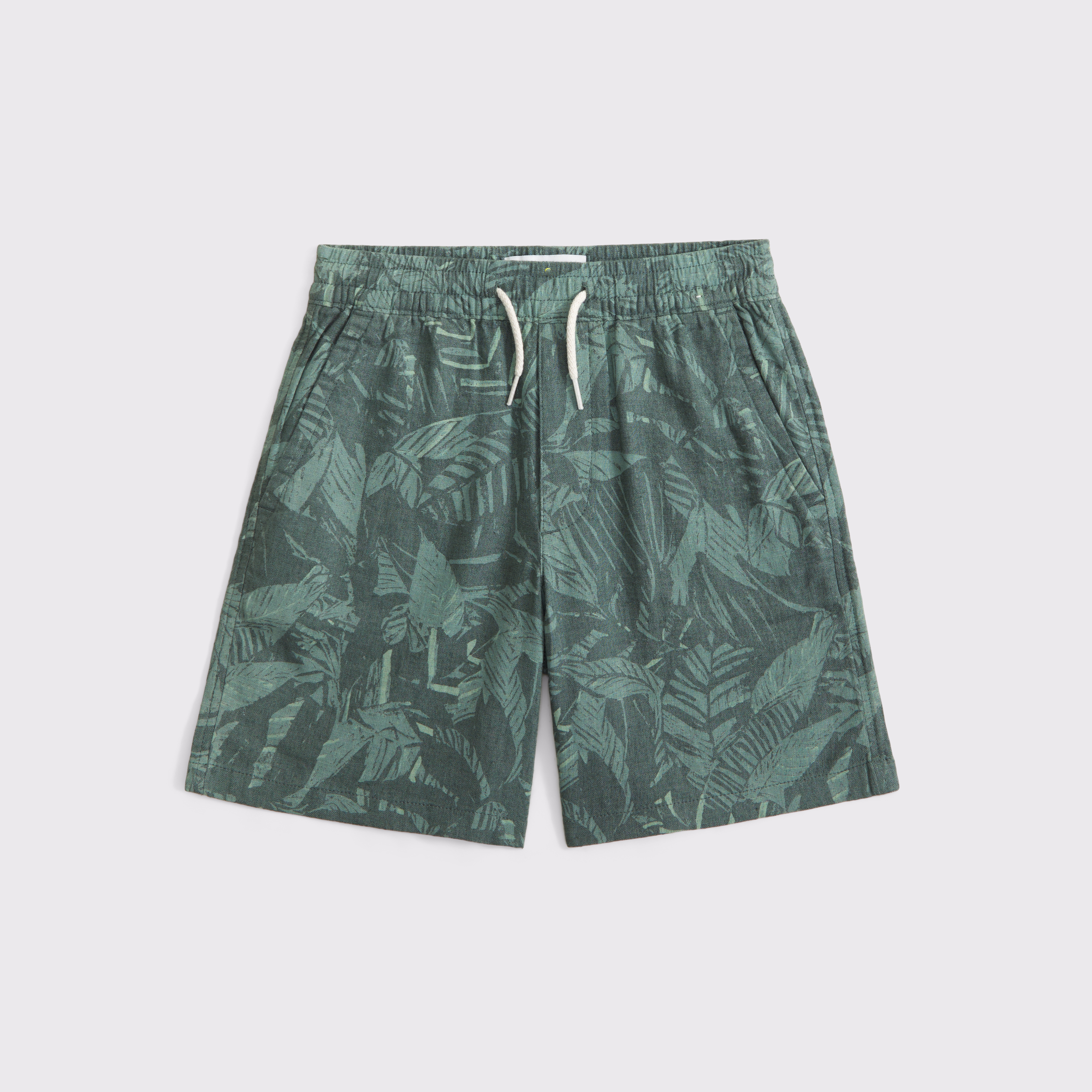 Abercrombie & Fitch Kids' Linen-blend Shorts In Green