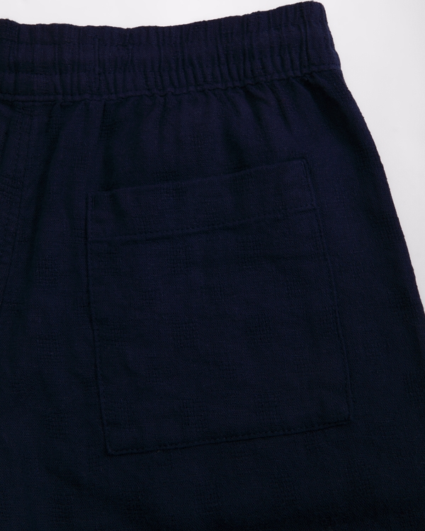 linen-blend shorts, Navy view 2