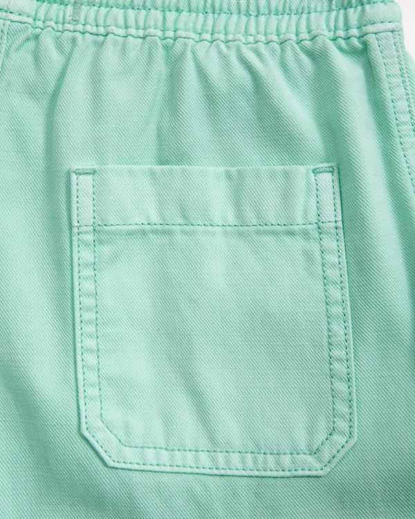 pull-on twill shorts, Mint Green view 2