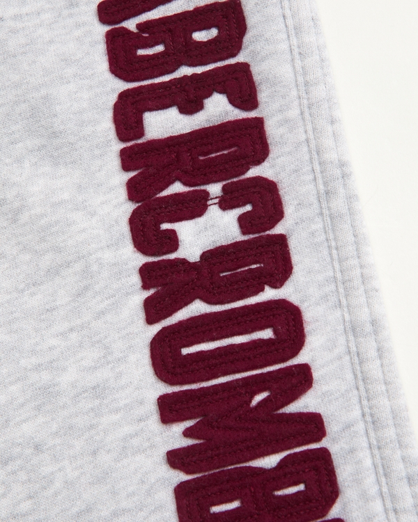 fleece logo shorts, Light Gray view 2