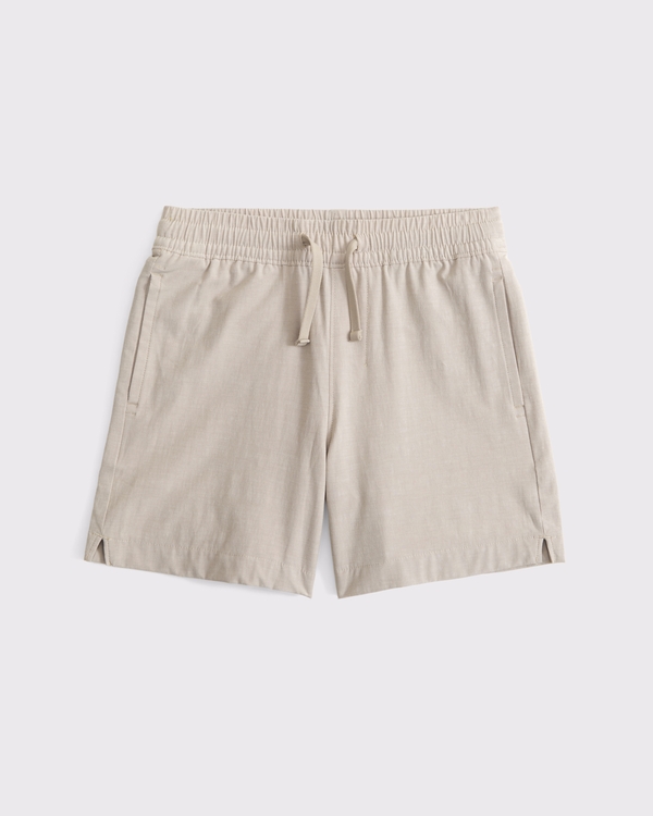 a&f hybrid shorts, Taupe view 1