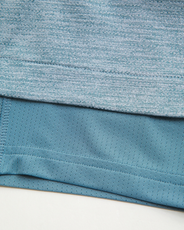 ypb knit twofer shorts, Light Blue view 2