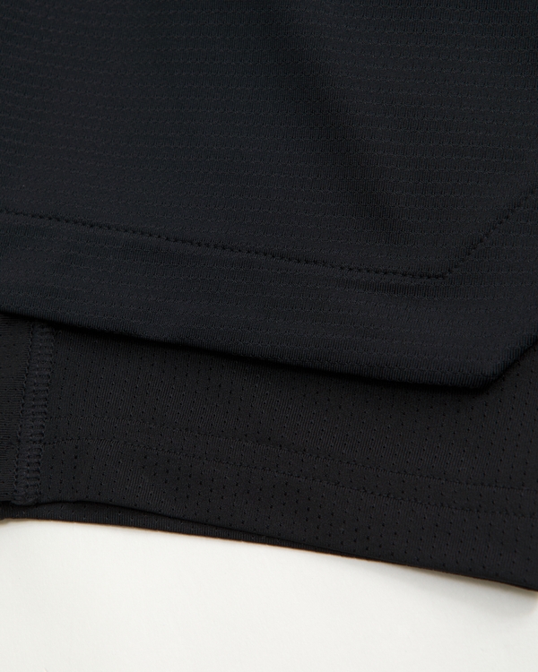 ypb knit twofer shorts, Black view 2