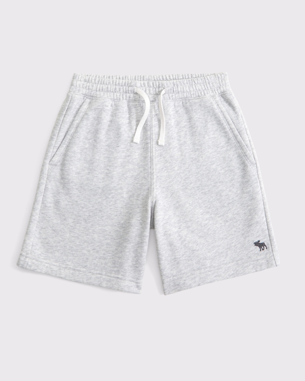 essential fleece icon shorts, Light Gray view 1