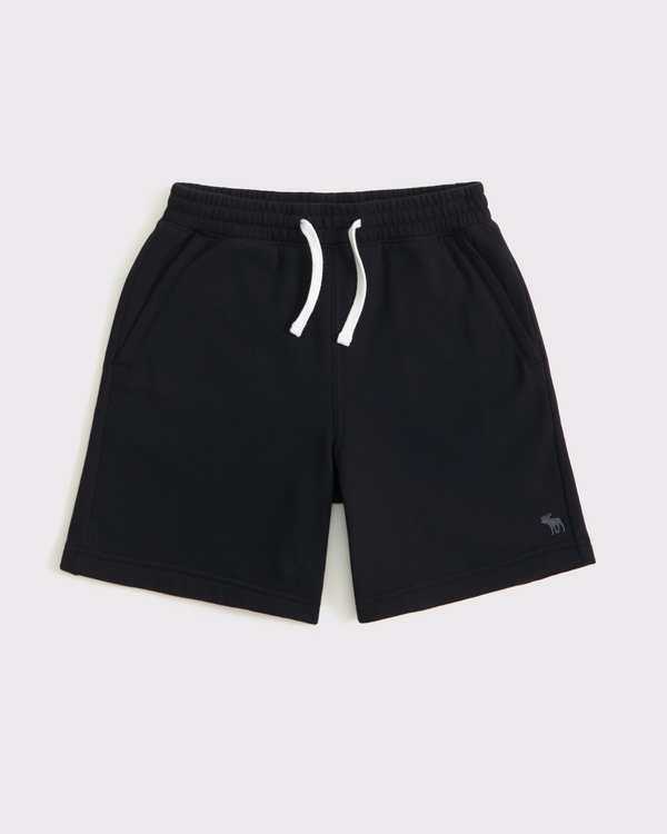 essential fleece icon shorts, Black view 1
