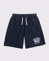 fleece logo shorts