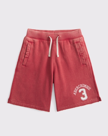 fleece logo shorts