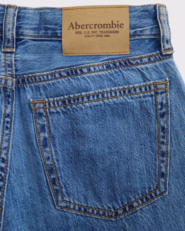 below-the-knee jorts, Medium Wash view 2