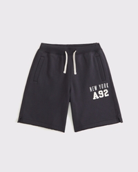 fleece logo shorts