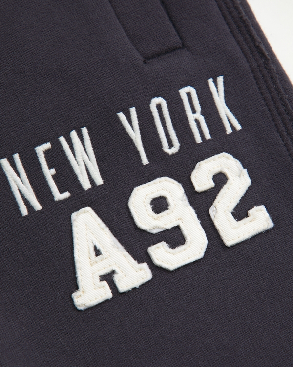 fleece logo shorts, Dark Gray view 2