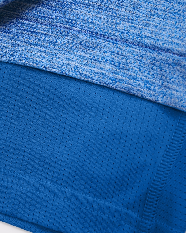ypb knit twofer shorts, Blue view 2