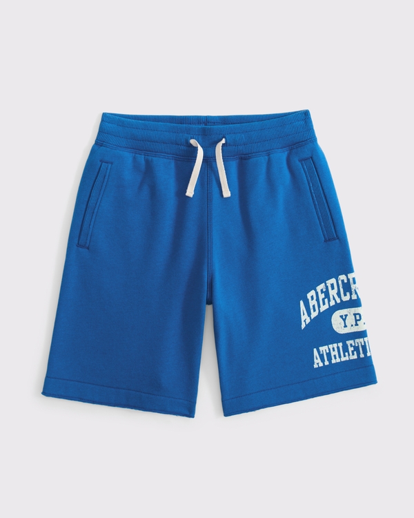 ypb fleece logo shorts, Blue view 1