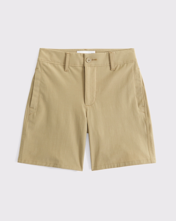 performance golf shorts, Khaki view 1