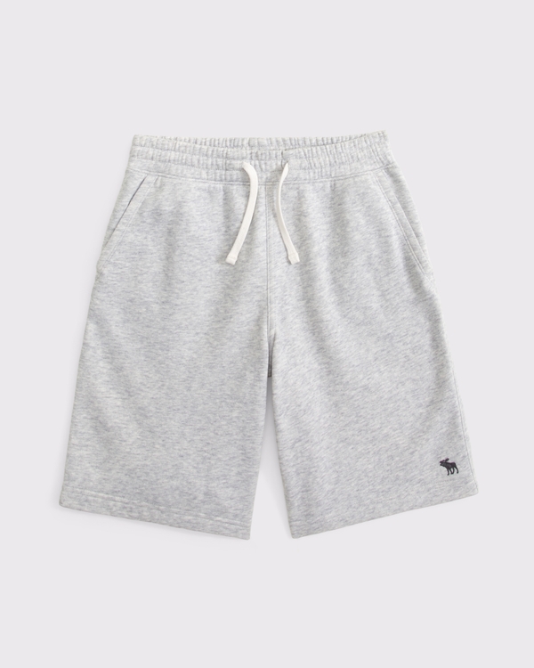 baggy fleece icon shorts, Light Gray view 1