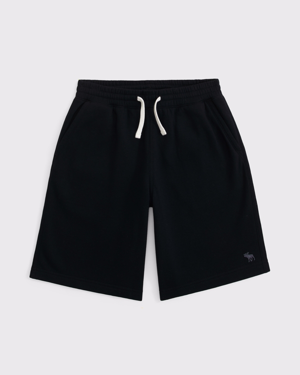 baggy fleece icon shorts, Black view 1