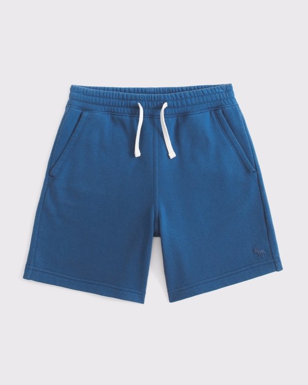 icon fleece shorts, Blue view 1