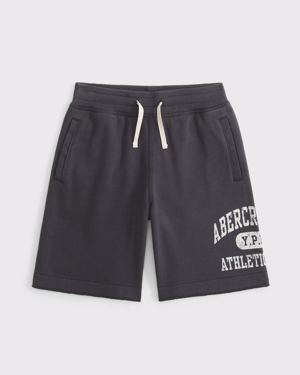 ypb fleece logo shorts, Dark Gray view 1