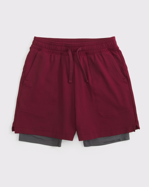 ypb twofer shorts, Black Cherry view 2