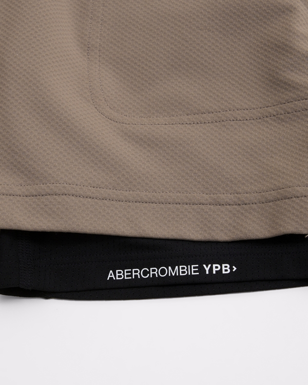 active twofer shorts, Taupe Gray view 2